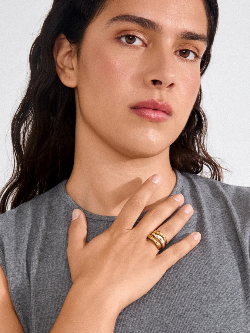 PILGRIM Nova 3-In-1 Mixed Metal Ring Set