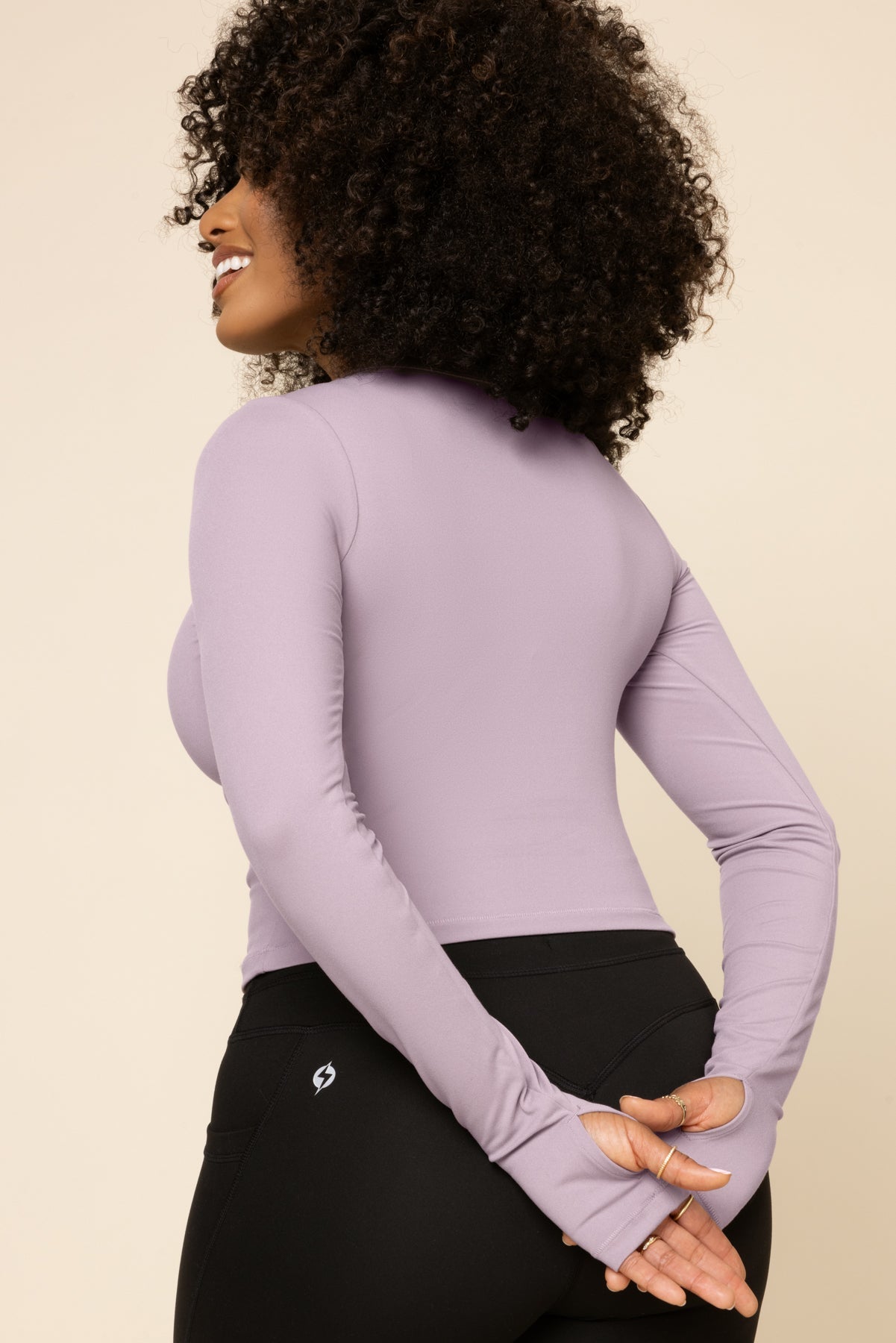 Call Me Baby Long Sleeve Top (Cropped) - Dusty Mauve
