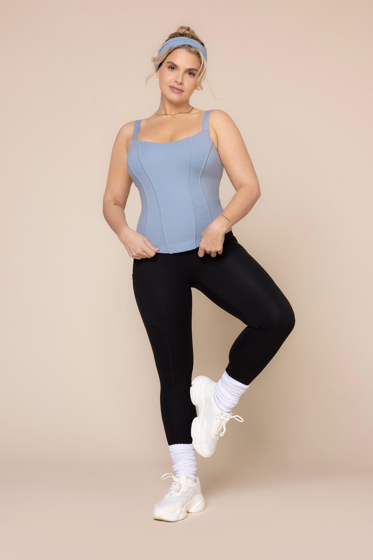 Corset Cami - Blue Storm