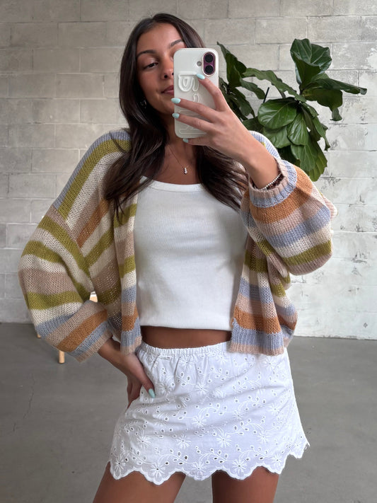 SALTWATER LUXE Aden Striped Cardigan