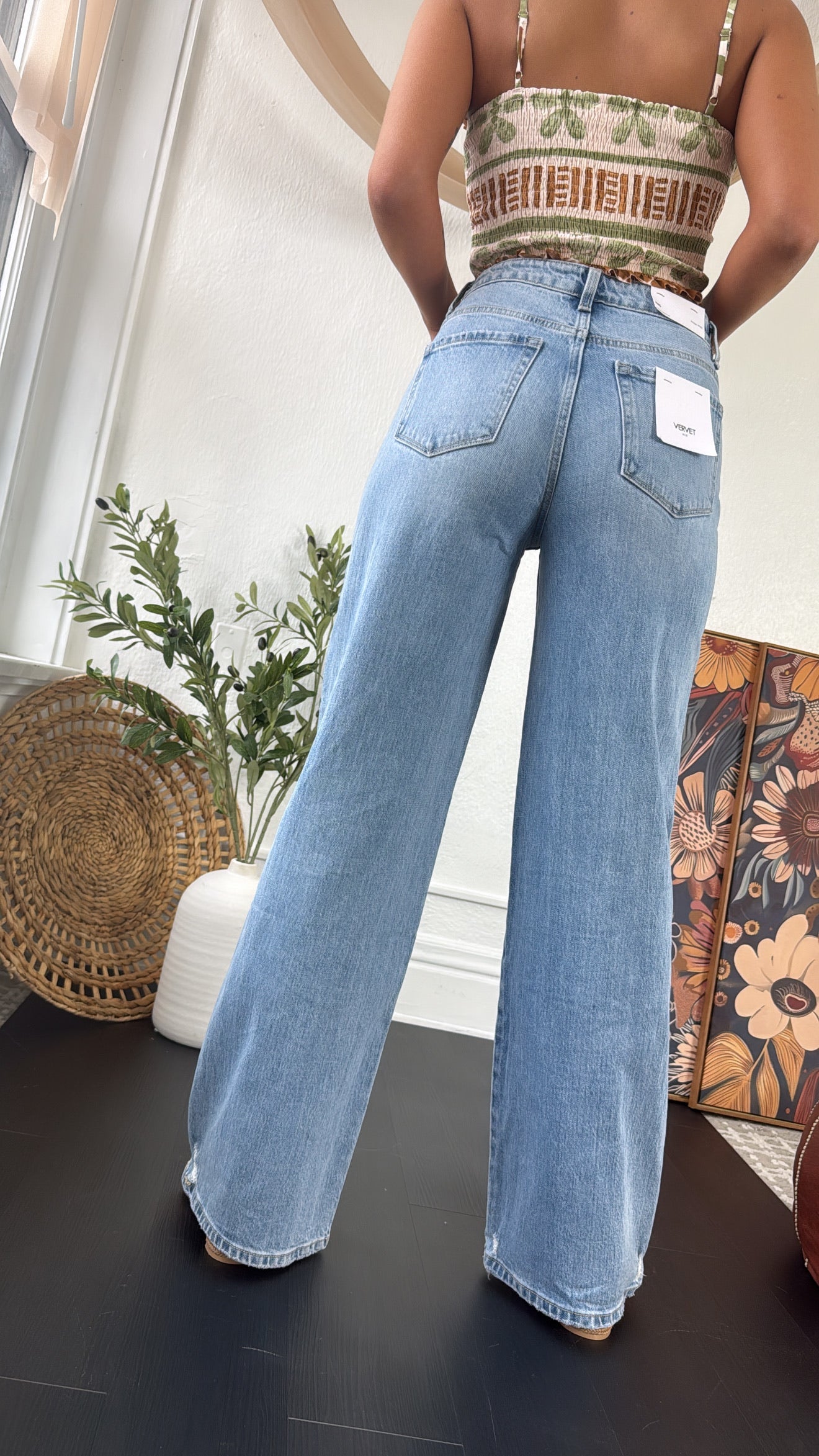 Knix High Rise Wide Leg Jean, VERVET