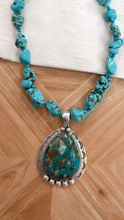 Gemstone Necklace, Turquoise