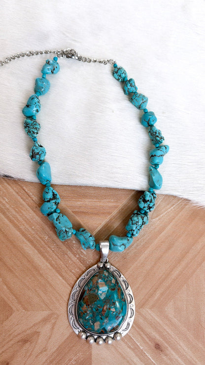 Gemstone Necklace, Turquoise