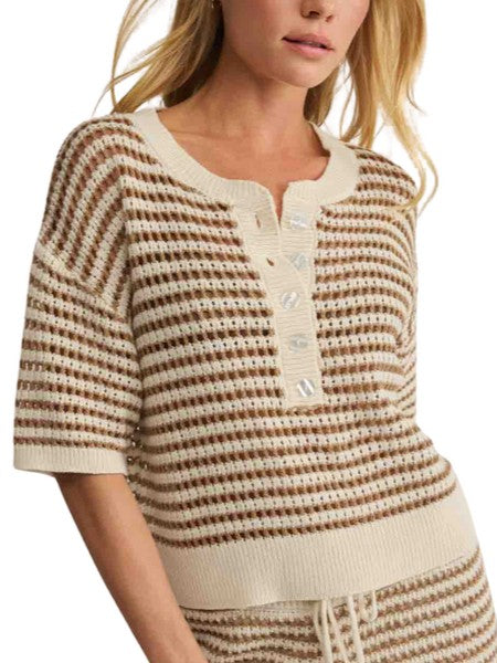 Z SUPPLY Kylo Striped Polo Sweater