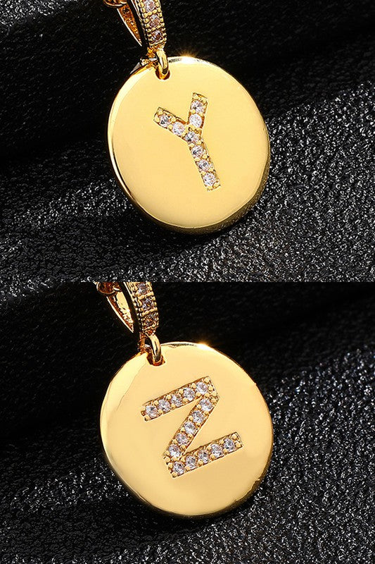 Initial Pendant Necklace, Gold