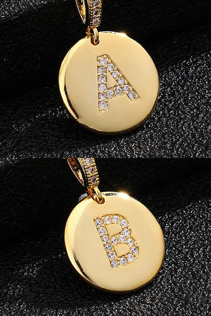 Initial Pendant Necklace, Gold