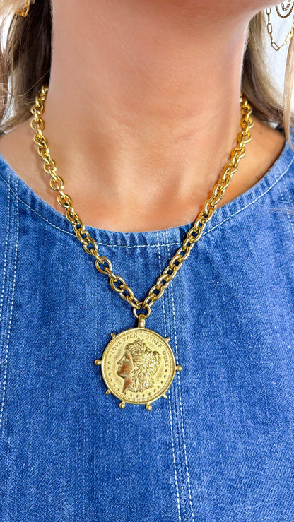 Gold Coin Necklace