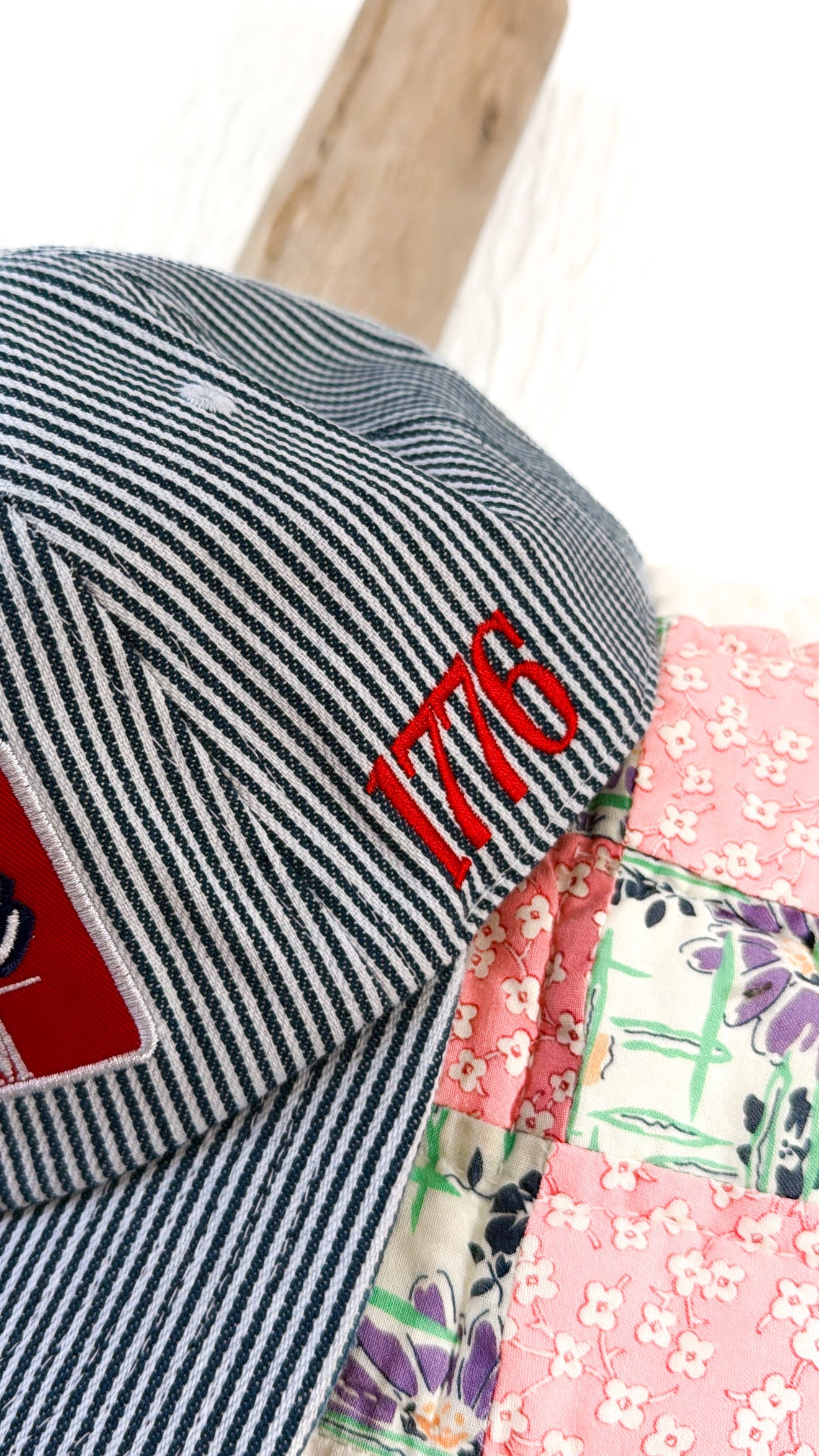 Livin The Dream Hat, Navy/White Striped