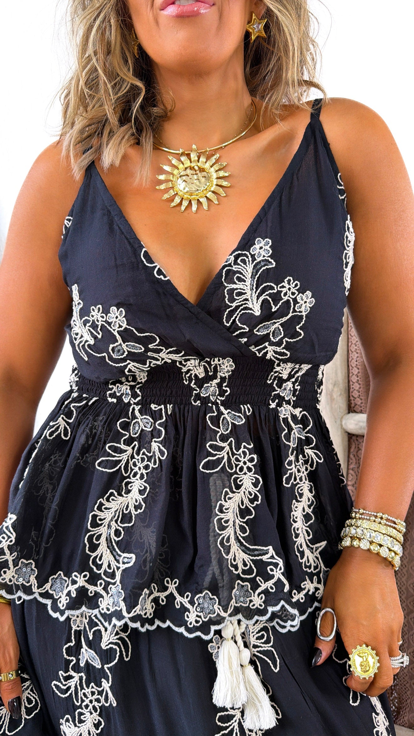 Last Glance Two Piece Set, Black