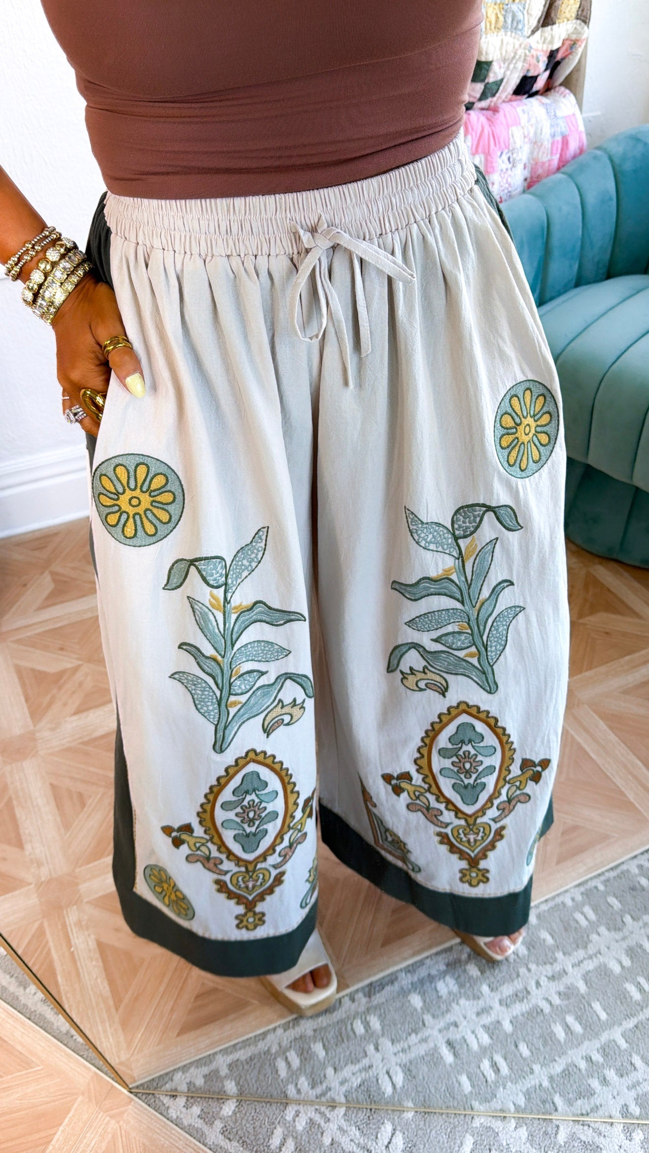 Olive Breeze Pants, Taupe/Olive