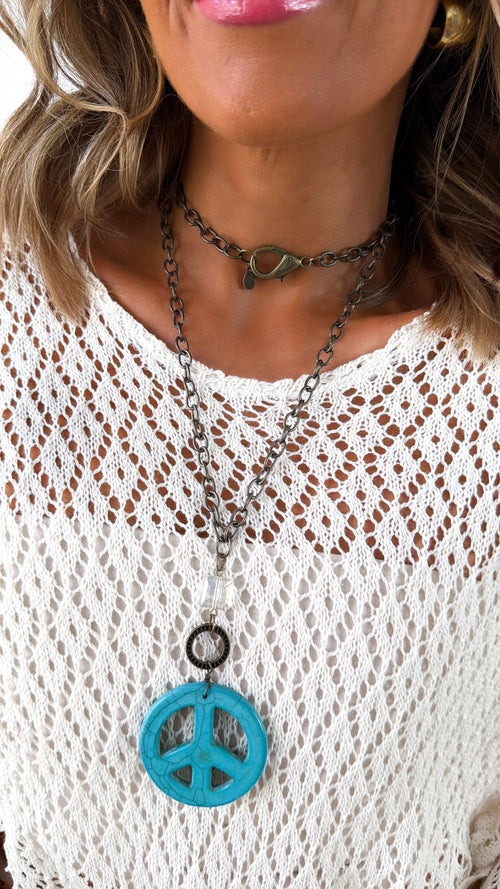Groovy Necklace, Turquoise