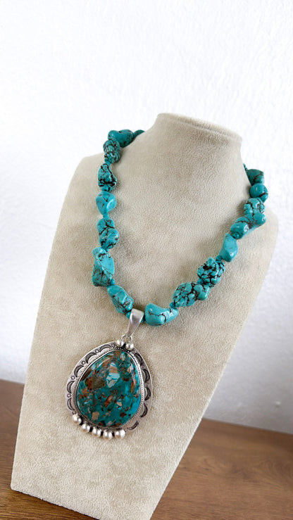 Gemstone Necklace, Turquoise