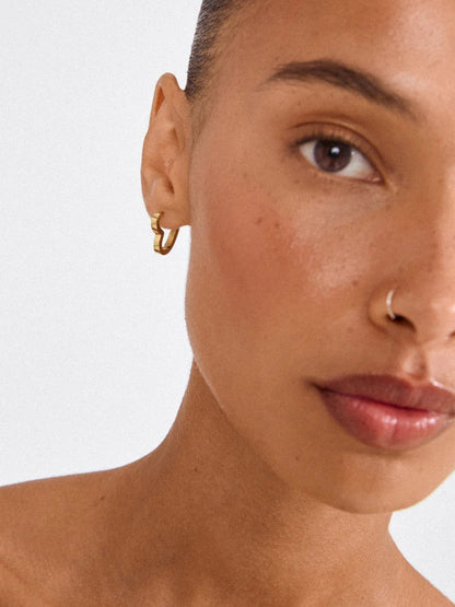 PILGRIM Ivarin Heart Hoop Earring