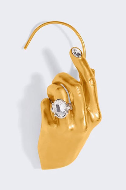 Gesture-shaped Clip-on Earrings