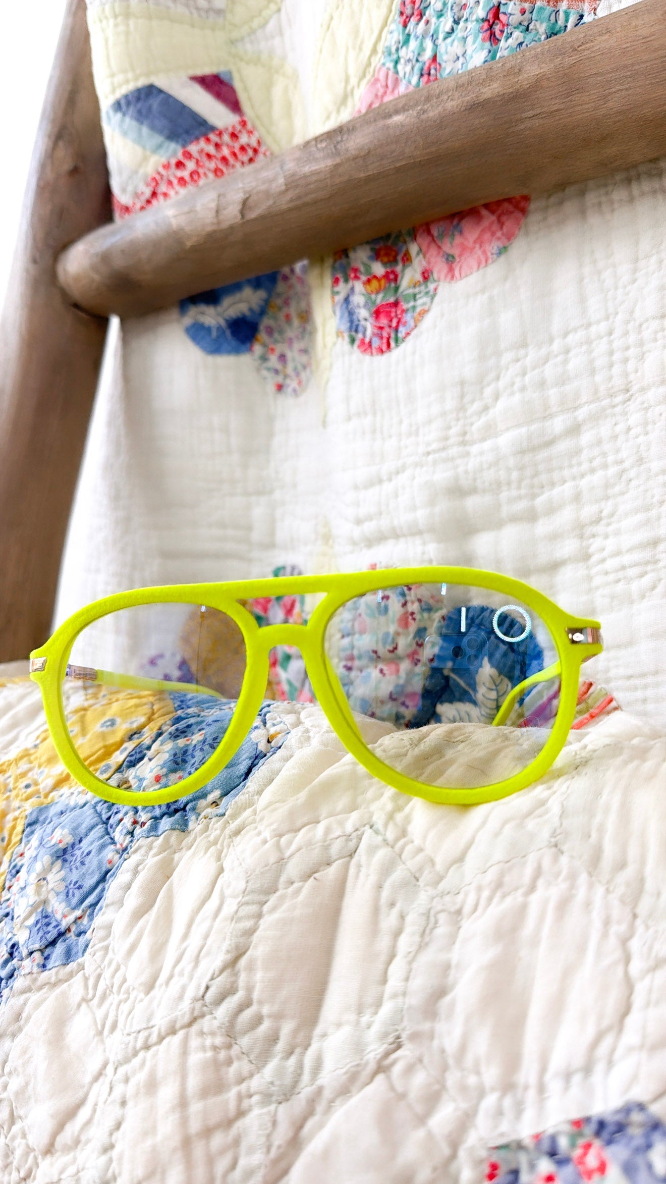 Mykonos BlueLight Velvet Glasses, Neon Green