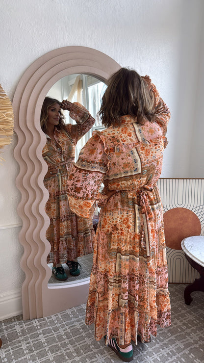 Golden Hour Button Down Midi Dress