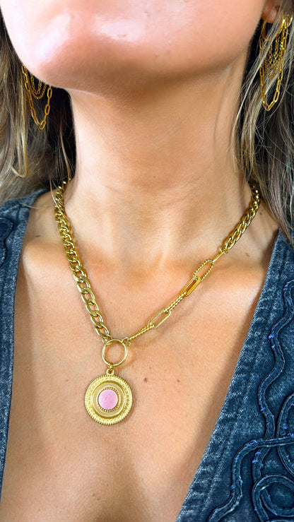 Desert Glow Coral Necklace