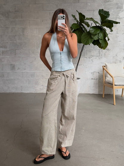 FREE PEOPLE Something Good Pull-On Barrel Pants
