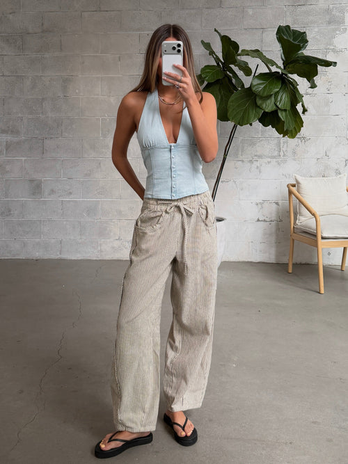 FREE PEOPLE Something Good Pull-On Barrel Pants