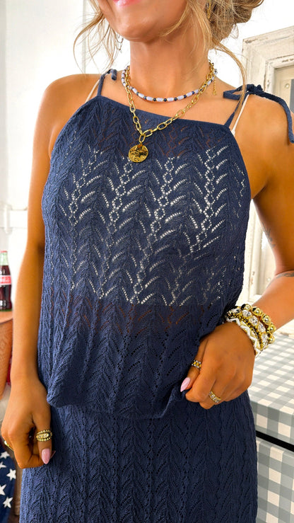 Deep Sea Darling Set, Navy