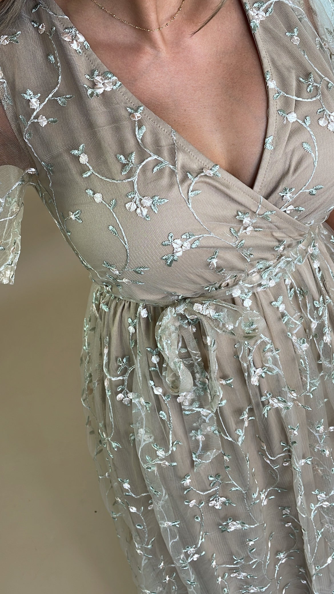 ECB Exclusive: Dreamy Floral Embroidered Maxi Dress