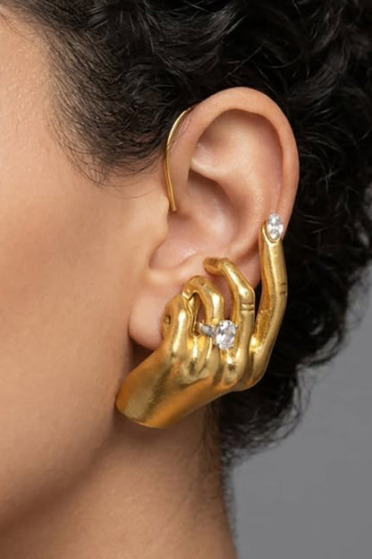 Gesture-shaped Clip-on Earrings