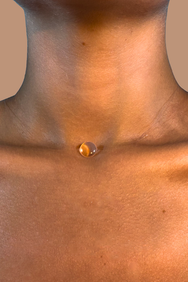Clear Crystal Dewdrop Collarbone Necklace