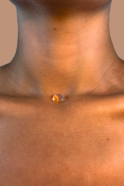 Clear Crystal Dewdrop Collarbone Necklace
