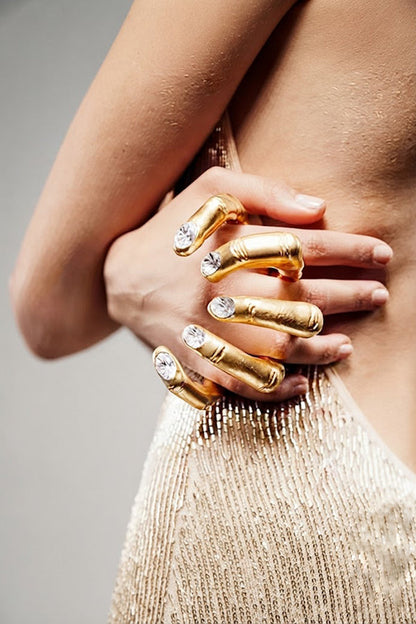 Rhinestone-studded Handheld Stress-relief Ring