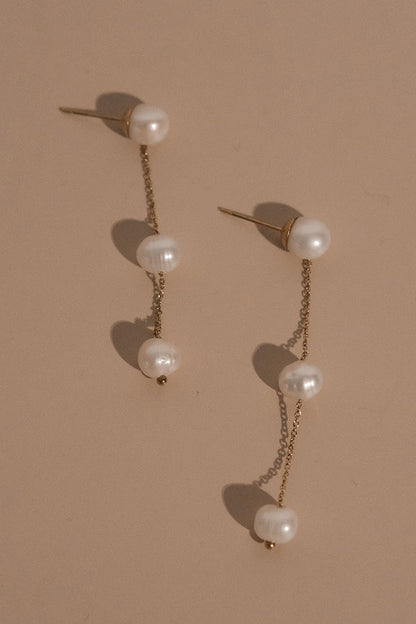 Pearl and Flower Earrings
