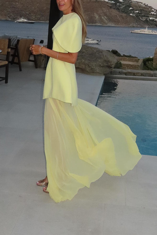 Celeste Capelet Overlay Two-Piece Set