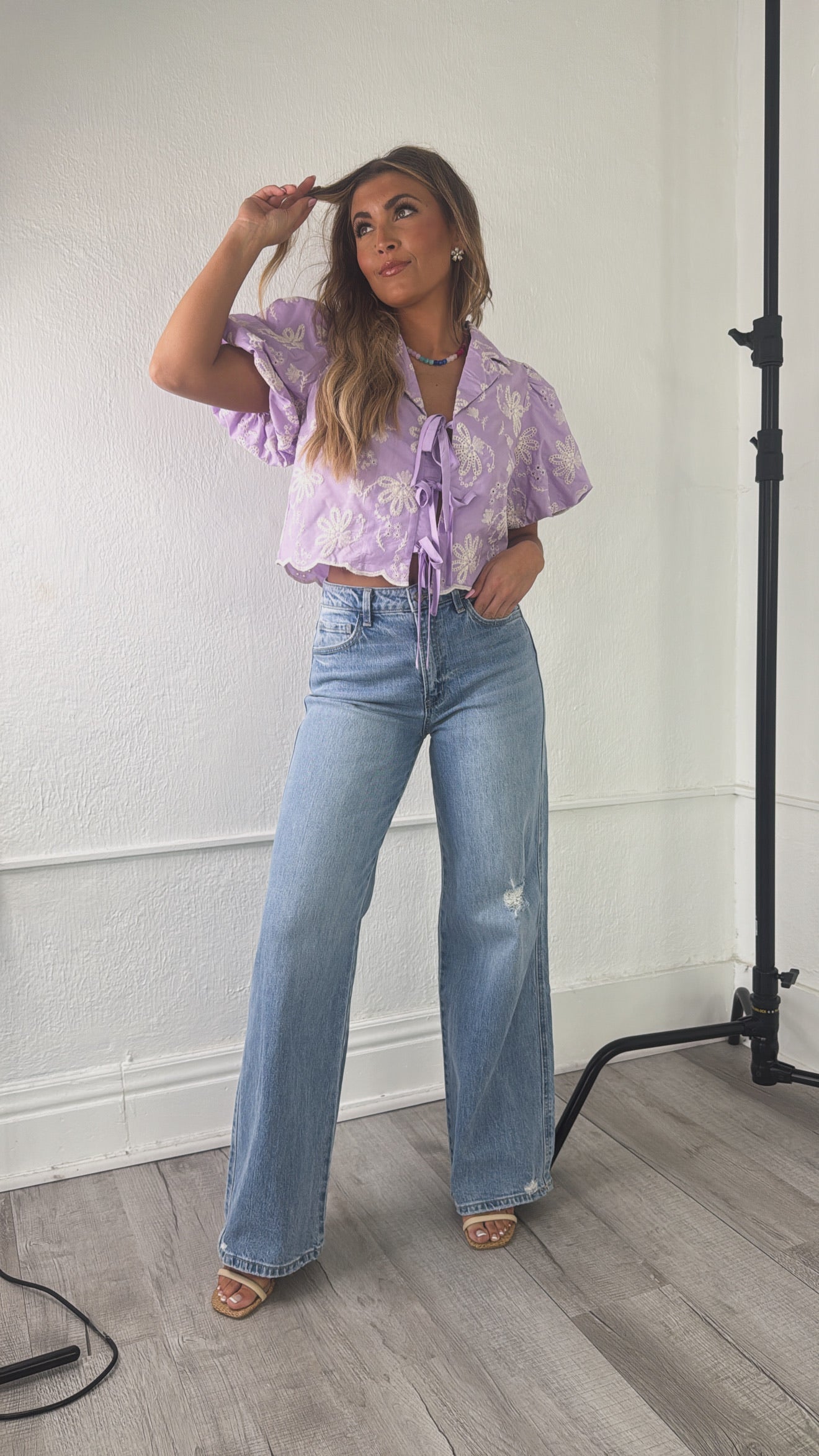 Knix High Rise Wide Leg Jean, VERVET