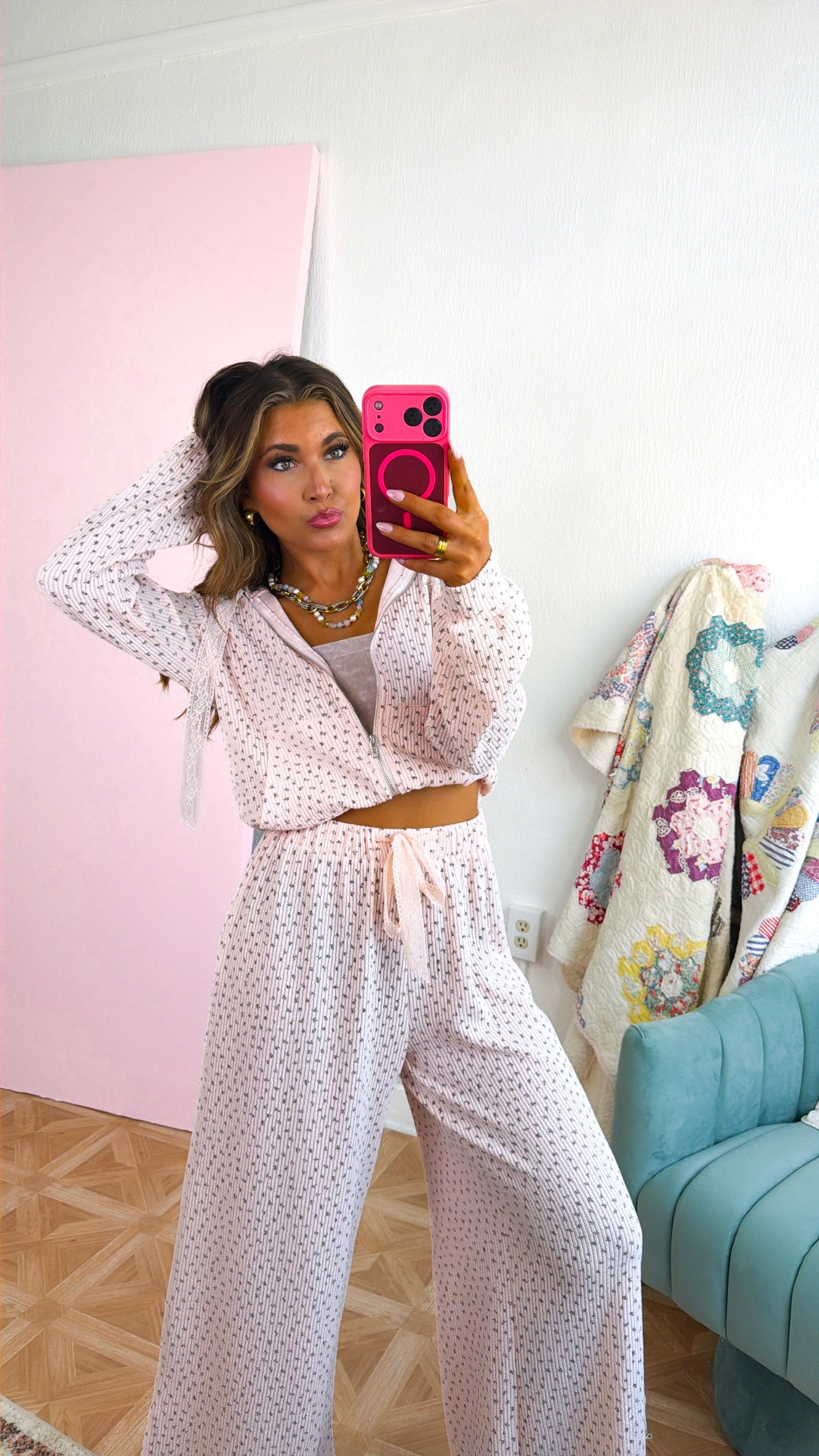 Bayrose Floral Pants, Blush
