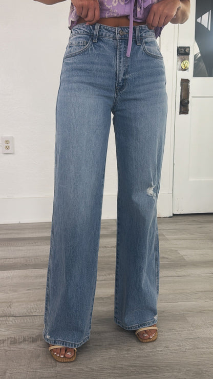 Knix High Rise Wide Leg Jean, VERVET