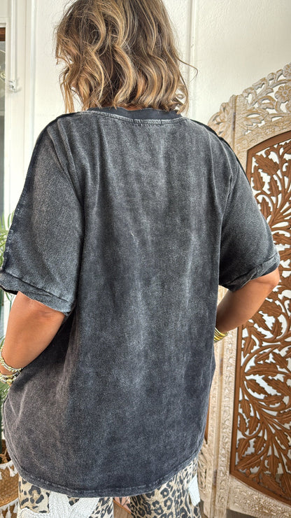 Peace & Better Together Graphic Tee, DK. Grey