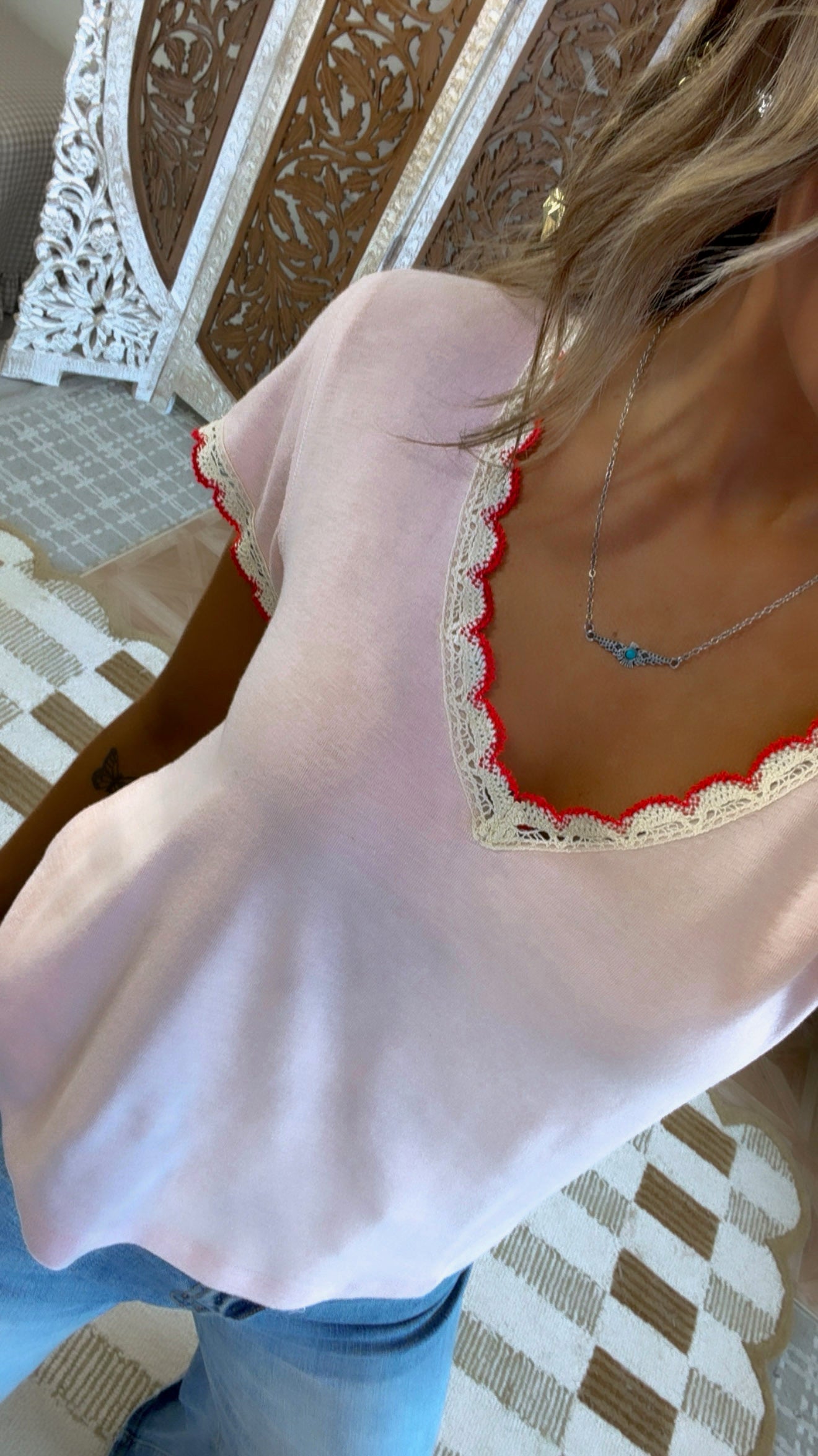 Fresh Market Basic Tee, Soft Pink