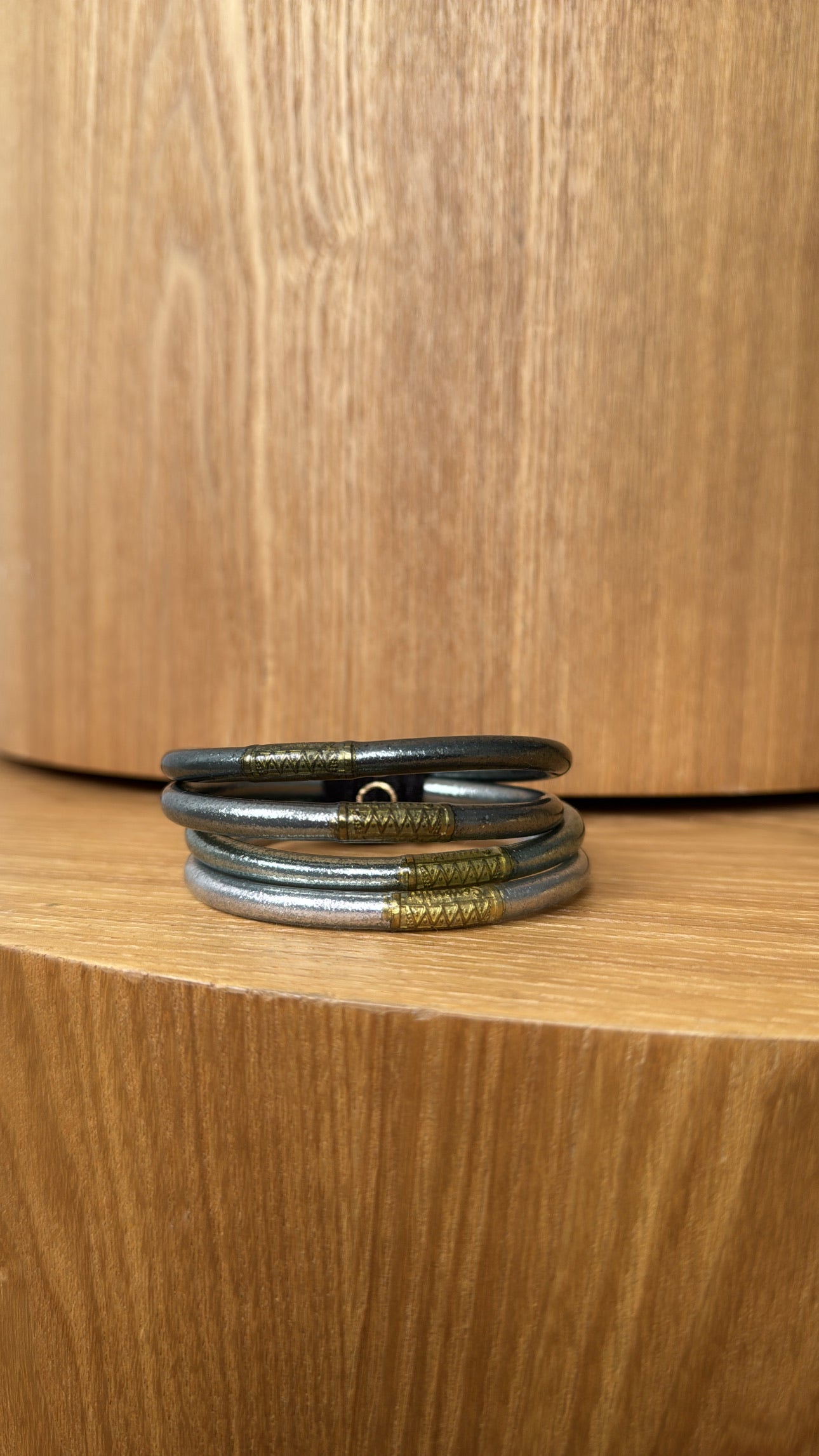 BuDhaGirl: Moon All Weather Bangle(set of 4)- Serenity Prayer