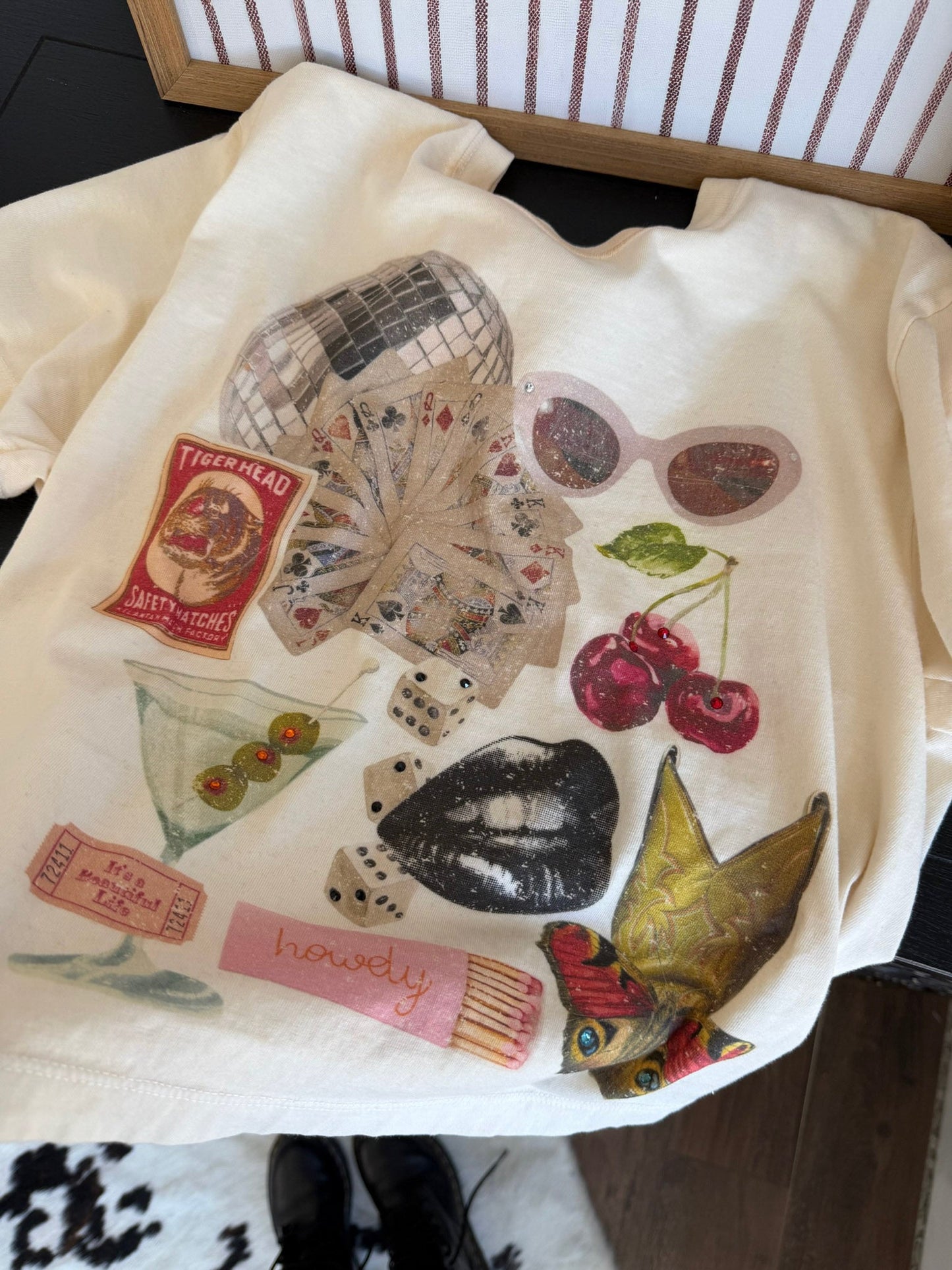 Cool Cowgirl Graphic Tee, Ivory Multi