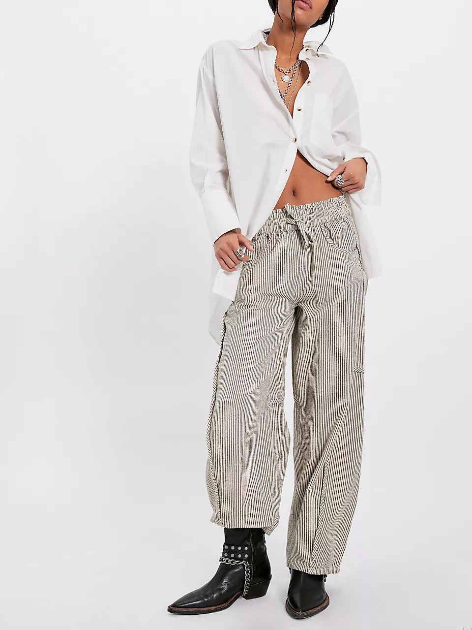 FREE PEOPLE Something Good Pull-On Barrel Pants