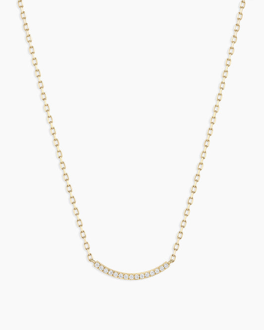 14K Diamond Taner Bar Mini Necklace