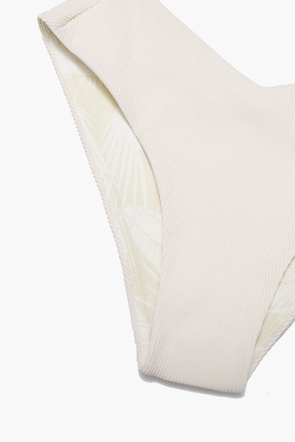 Low Tide Super Cheeky Bikini Bottom - Cream Rib