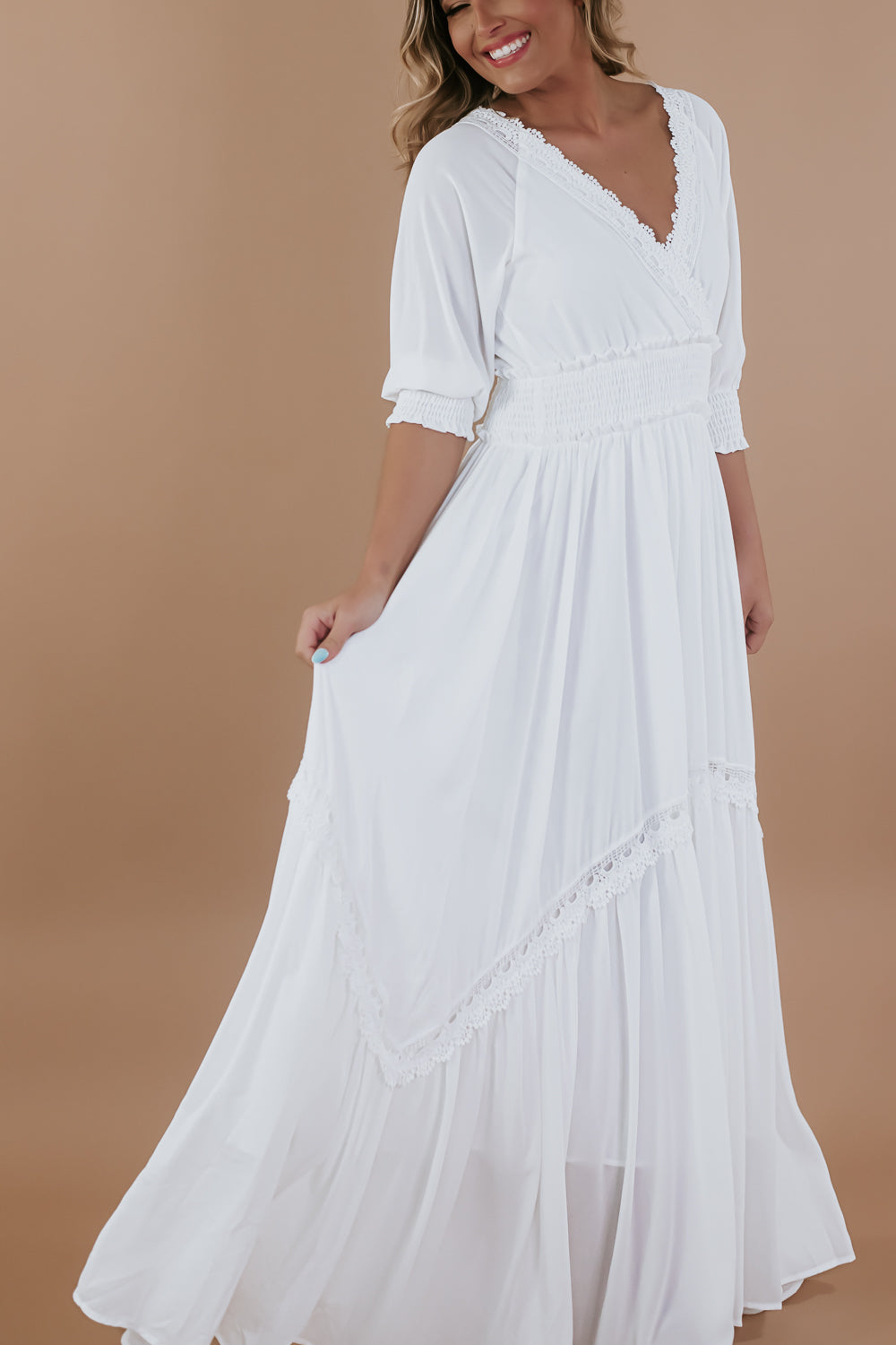 ECB Exclusive: Most Admired Maxi Dress , White