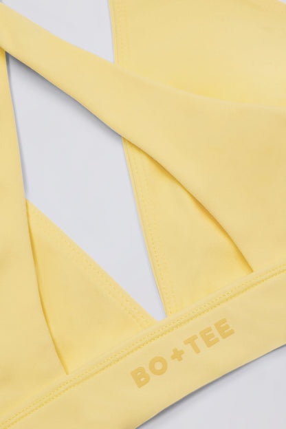 Soft Active Cross-Back Sports Bra in Lemon