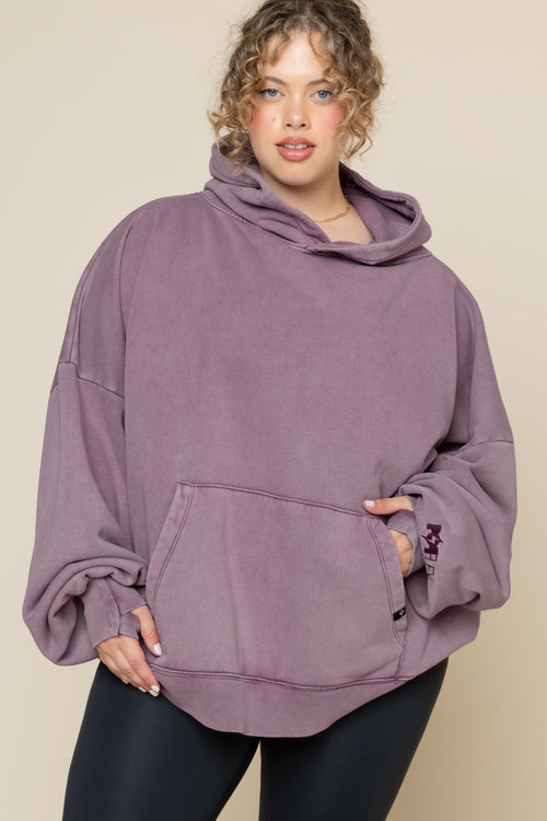 Boxy Boyfriend Hoodie - Vintage Crimson
