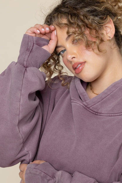Boxy Boyfriend Hoodie - Vintage Crimson
