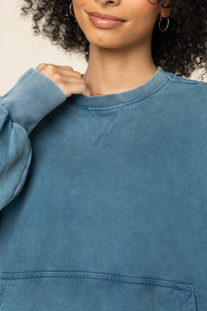 Boxy Crewneck - Vintage Teal