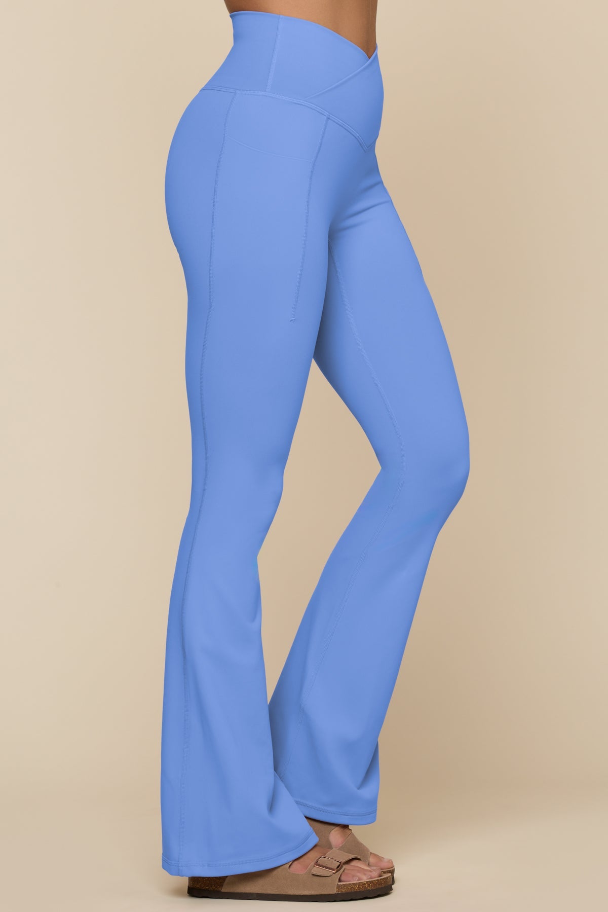 Crisscross Hourglass® Flared Legging with Pockets - Nordic Blue