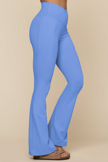 Crisscross Hourglass® Flared Legging with Pockets - Nordic Blue