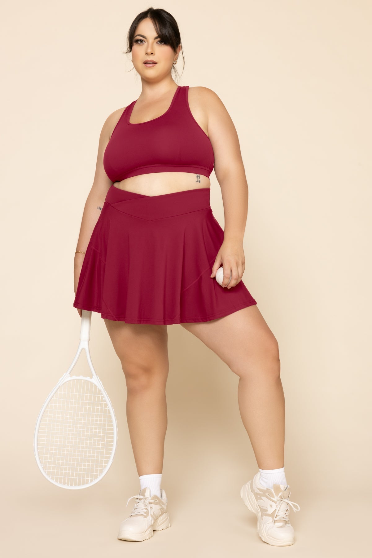 Crisscross Hourglass® Twirl Skort - Ruby