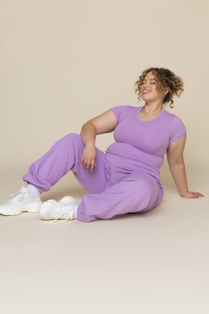 Cloud Rollover Sweatpant - Mystic Purple